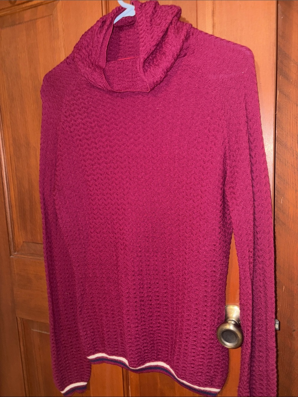 Krimson Klover Fuchsia Cowl Neck Sweater